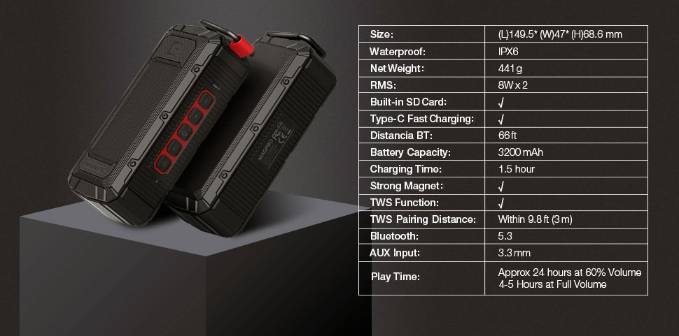 MAGPRO Magnetic Bluetooth Golf Speaker